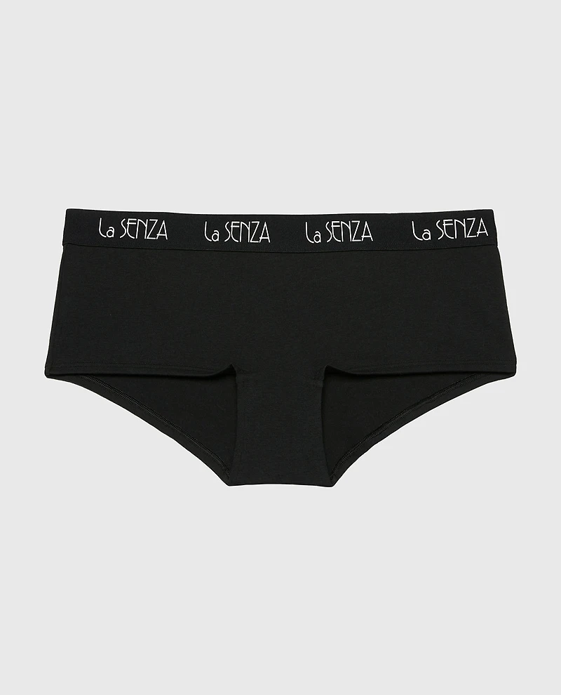 Culotte garçonne avec logo Art déco smoking noir