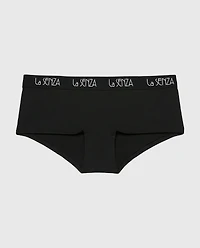 Culotte garçonne avec logo Art déco smoking noir