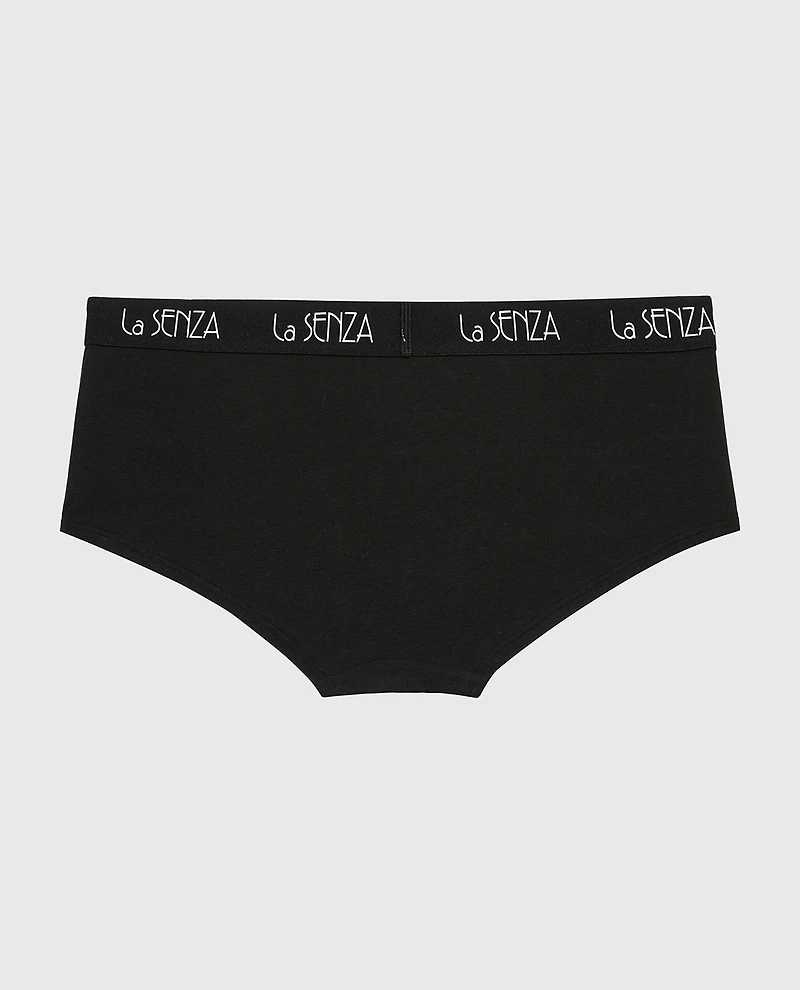 Culotte garçonne avec logo Art déco smoking noir