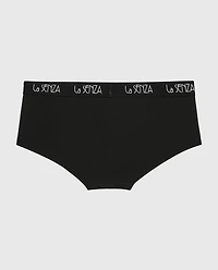 Culotte garçonne avec logo Art déco smoking noir