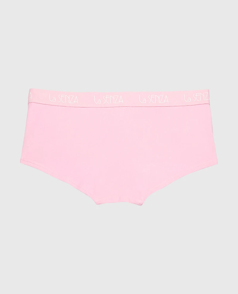 Boyshort Cotton Panty with Art Deco Logo Band Sweet Dream