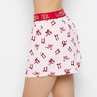 La Senza | Brush Jersey Shorts with art deco logo in Big Sweet Bows | Polyester | Big Sweet Bows | S