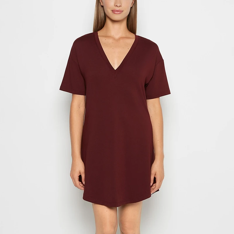Brushed Jersey Sleep Shirt Russian Ruby
