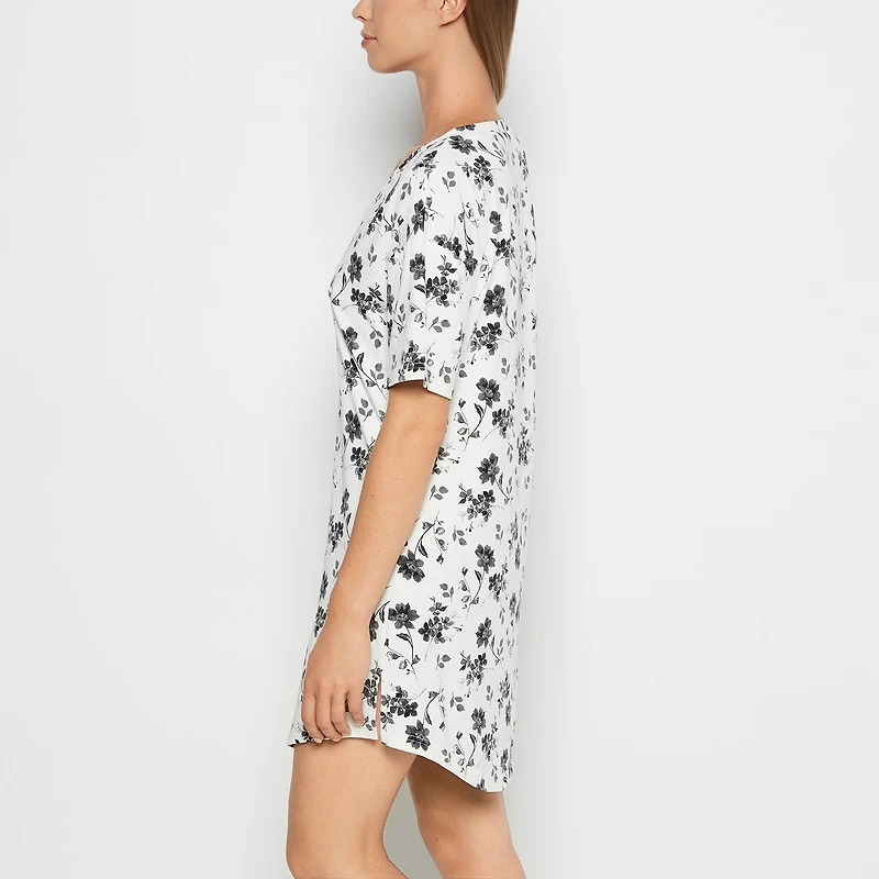 La Senza | Brushed Jersey Sleep Shirt Medium Goddess Floral Polyester