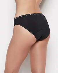 Menstrual Panty Bikini Logo Waist Tuxedo Black