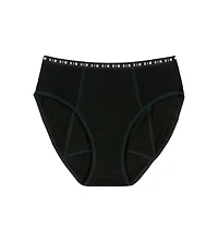 Menstrual Panty Bikini Logo Waist Tuxedo Black