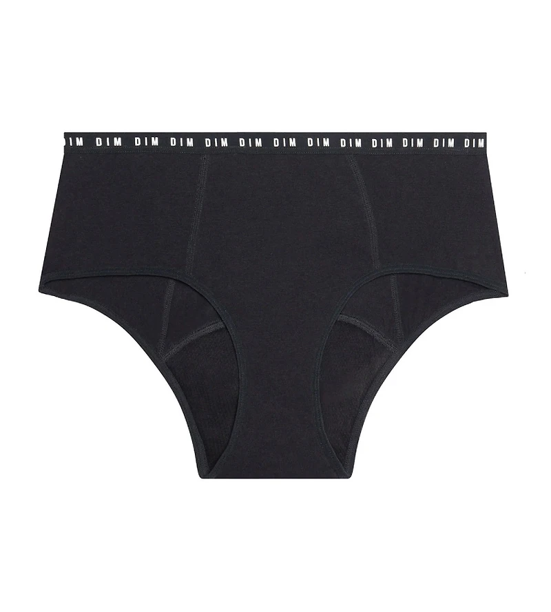 Menstrual Panty Shorty Logo Waist Tuxedo Black