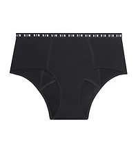 Menstrual Panty Shorty Logo Waist Tuxedo Black