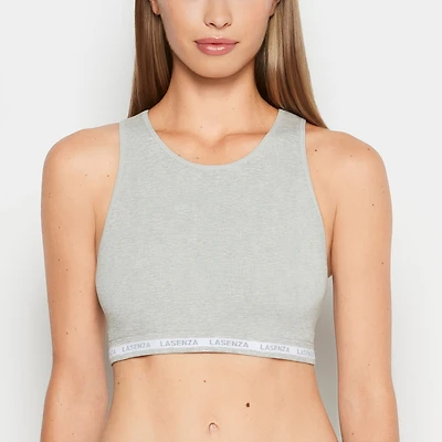 Seamless Crop Top Heather Grey