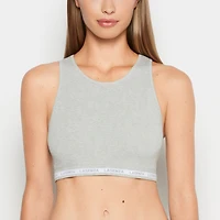 Seamless Crop Top Heather Grey