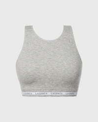 Seamless Crop Top Heather Grey