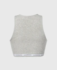 Seamless Crop Top Heather Grey