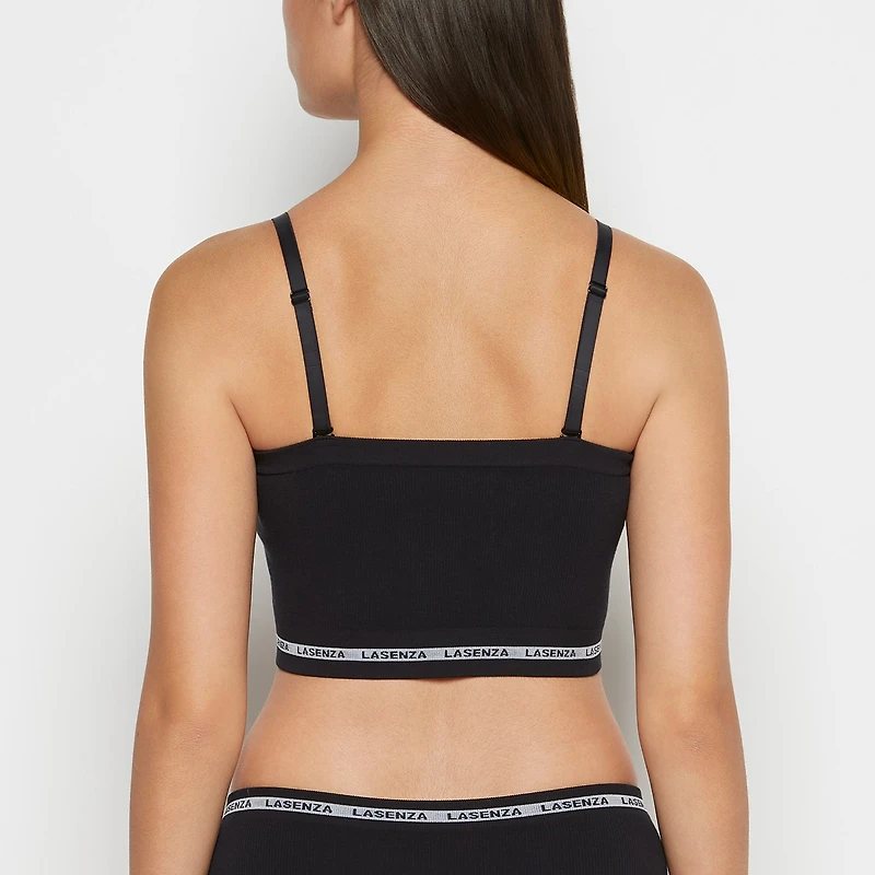 Seamless Bandeau Tuxedo Black