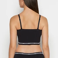 Seamless Bandeau Tuxedo Black