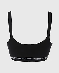 Seamless Triangle Padded Bra Tuxedo Black