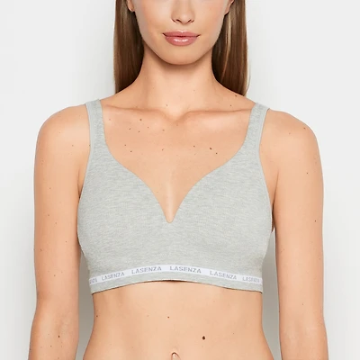 Seamless Triangle Padded Bra Heather Grey