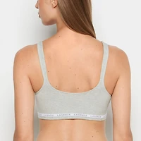 Seamless Triangle Padded Bra Heather Grey