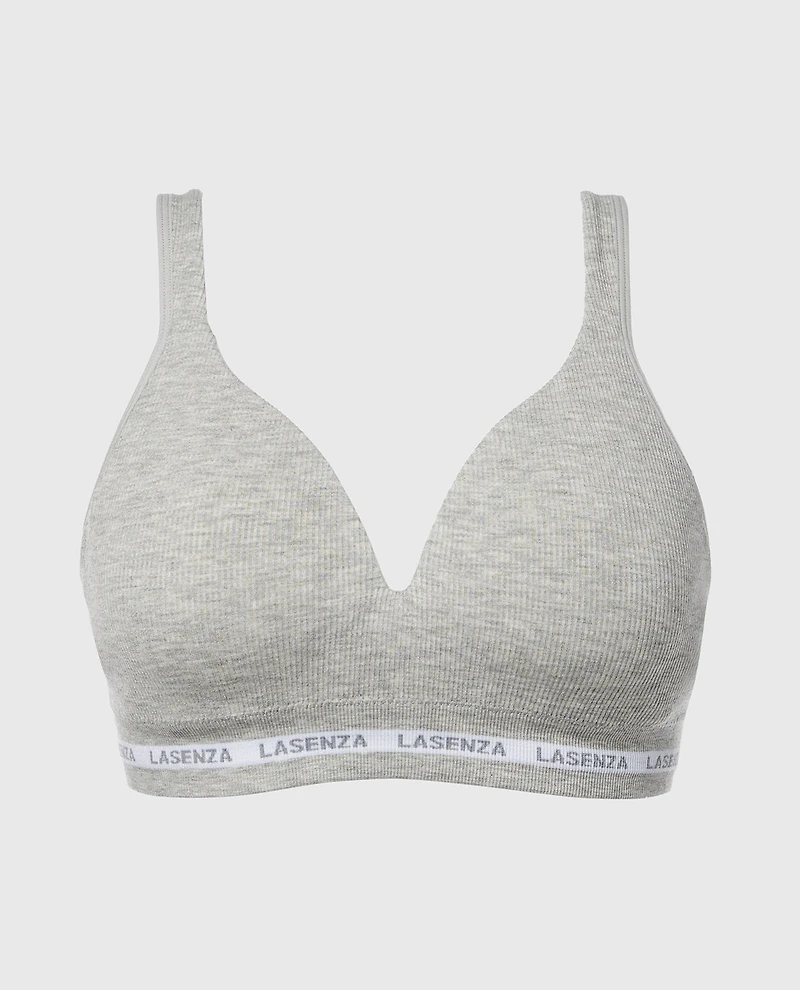 Seamless Triangle Padded Bra Heather Grey