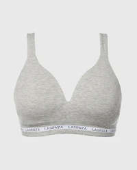 Seamless Triangle Padded Bra Heather Grey