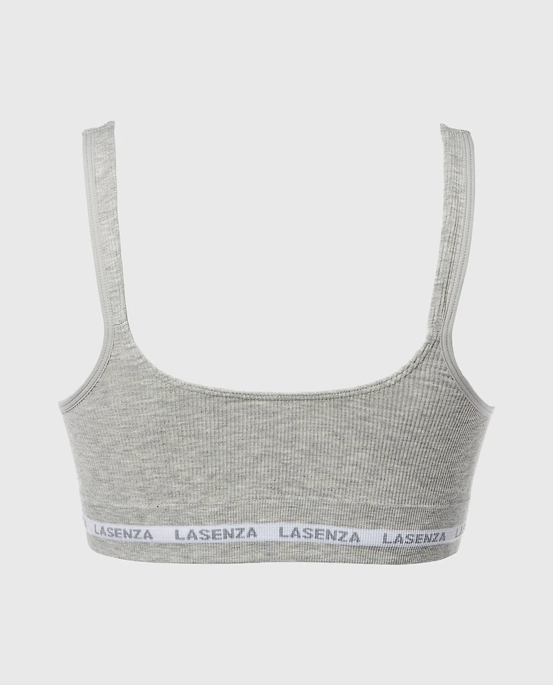 Seamless Triangle Padded Bra Heather Grey