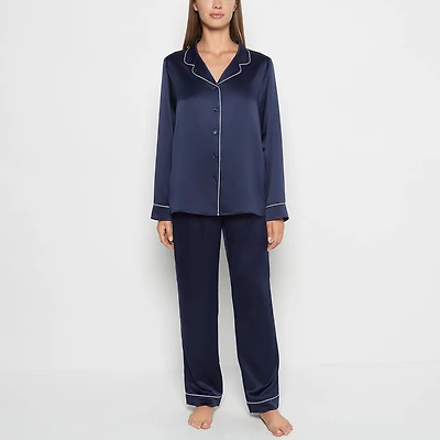 Satin Sleep Top Dress Blues