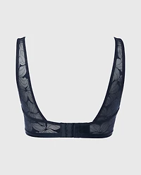 Lined Wired Triangle Bralette Navy