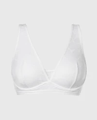 Lined Wired Triangle Bralette Powdered Sugar
