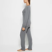 Modal with Lace Trim Sleep Set Smoked Pearl