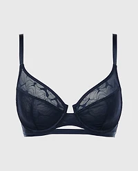 Unlined Wired Triangle Bralette Navy