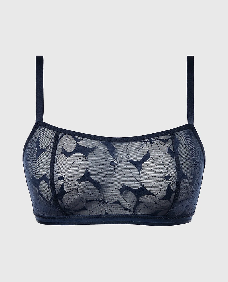 Lined Wireless Bralette Navy