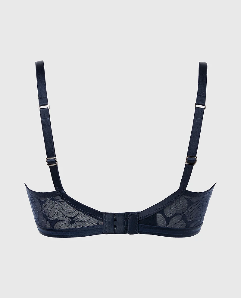 Lined Triangle Bralette Navy