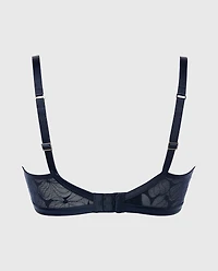 Lined Triangle Bralette Navy
