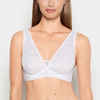 Lined Triangle Bralette Powdered Sugar