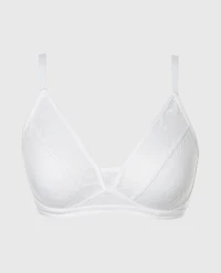 Lined Triangle Bralette Powdered Sugar