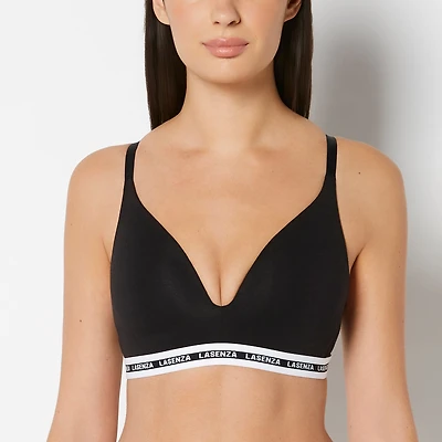 La Senza | Triangle Padded Bra in Tuxedo Black | Microfiber | Tuxedo Black | 34B