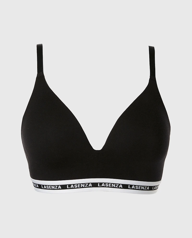 Triangle Padded Bra Tuxedo Black
