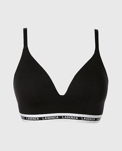 Triangle Padded Bra Tuxedo Black