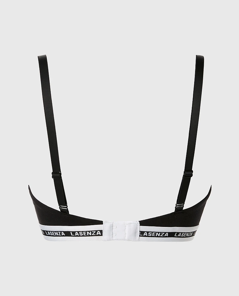 Triangle Padded Bra Tuxedo Black