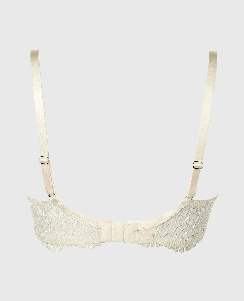 Lace Wired Unlined Bra Gardenia