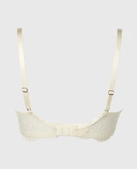 Lace Wired Unlined Bra Gardenia