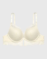 Lace Wired Padded Bra Gardenia