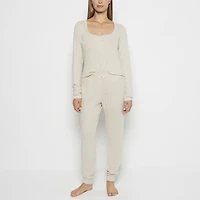PJ Set with LS Logo Patch Cozy Light Oatmeal