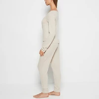 PJ Set with LS Logo Patch Cozy Light Oatmeal