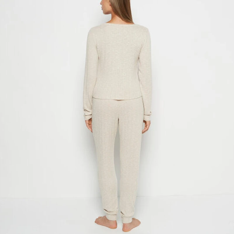 PJ Set with LS Logo Patch Cozy Light Oatmeal