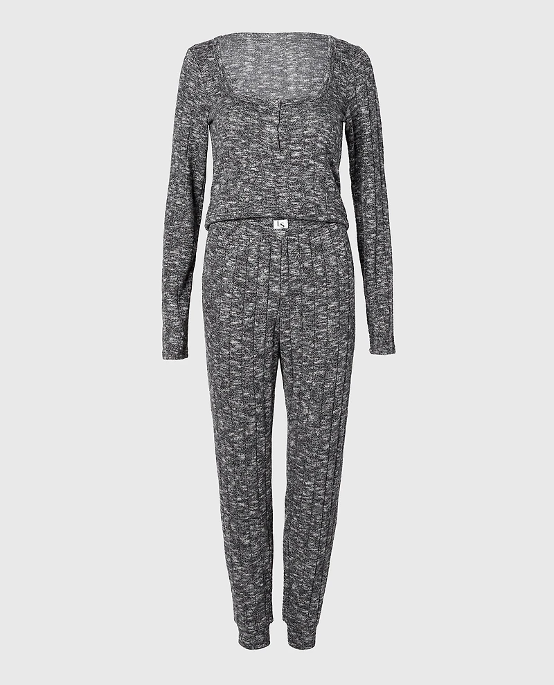 PJ Set with LS Logo Patch Tuxedo Black