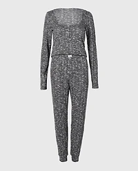 PJ Set with LS Logo Patch Tuxedo Black