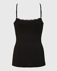 Cami with Lace Trim Tuxedo Black
