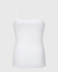 Cami with Lace Trim White