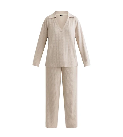Satin Sleep Set Beige