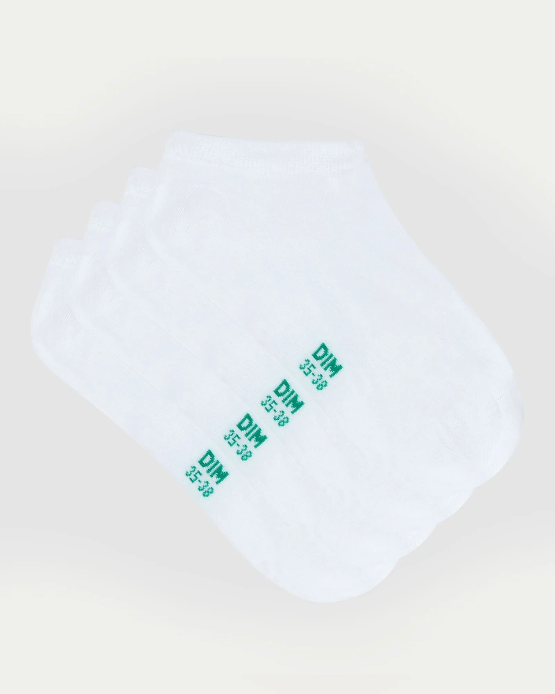 Pack of 2 Cotton Ankle Socks White